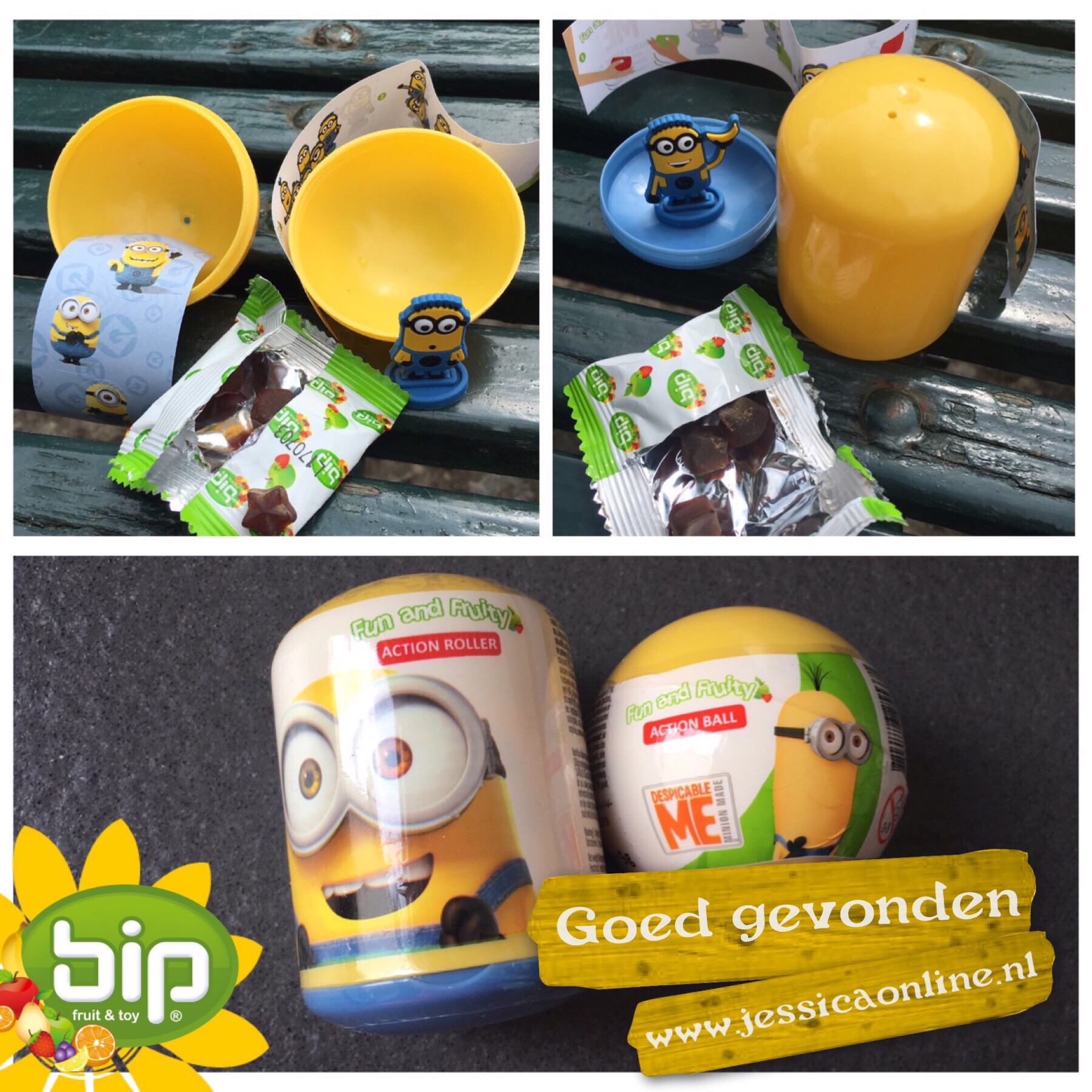 JessicaOnline.nl Bip Minions fruitrollers