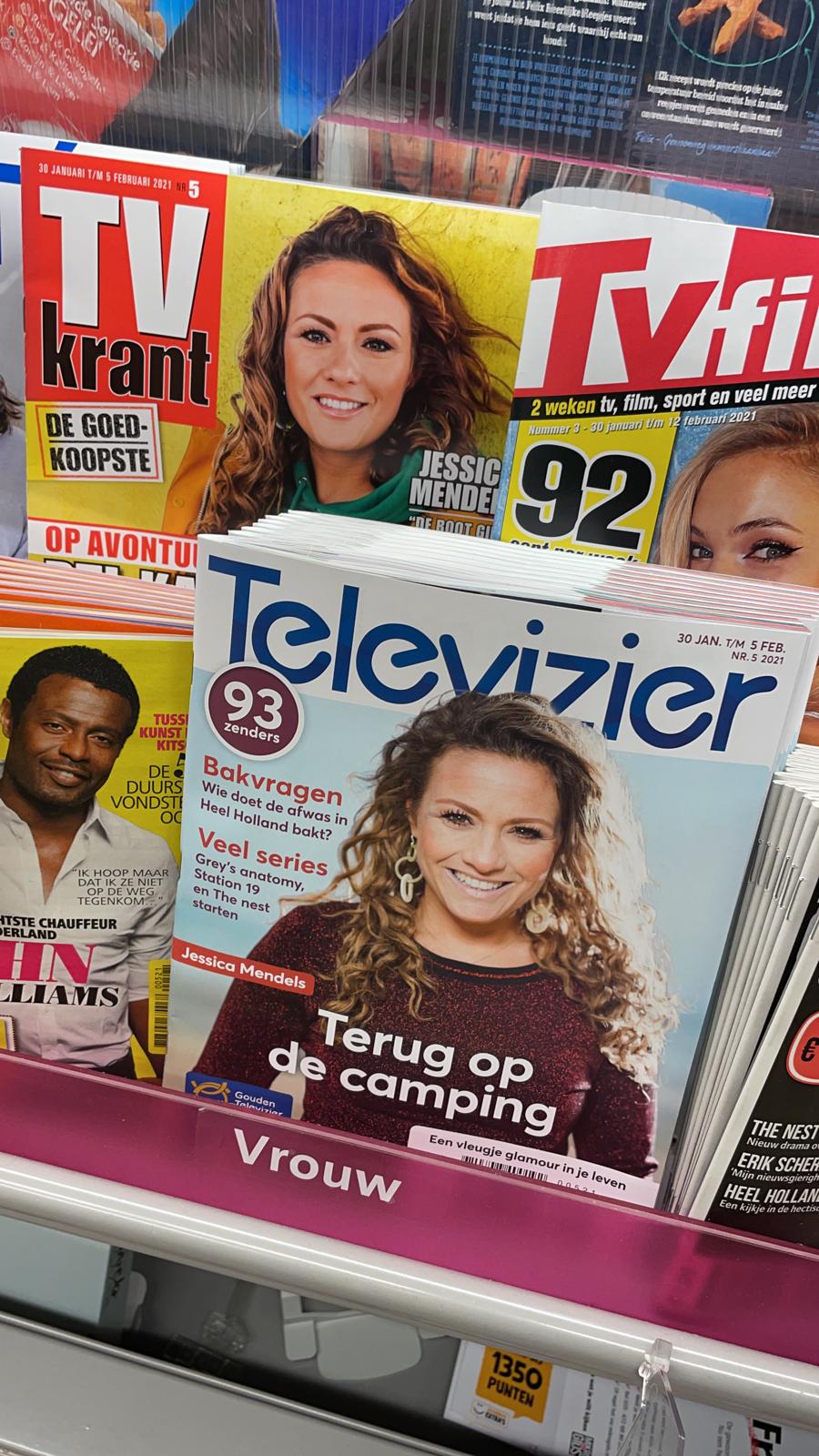 Jessica Mendels in de pers met RTL Kampeert